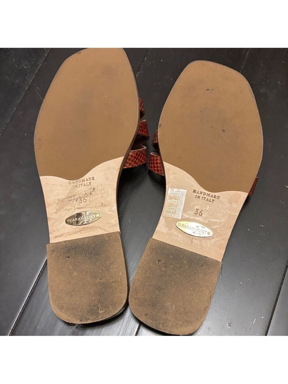 Sarah Flint Women's Red-Brown Sandals - Picture 3 of 3